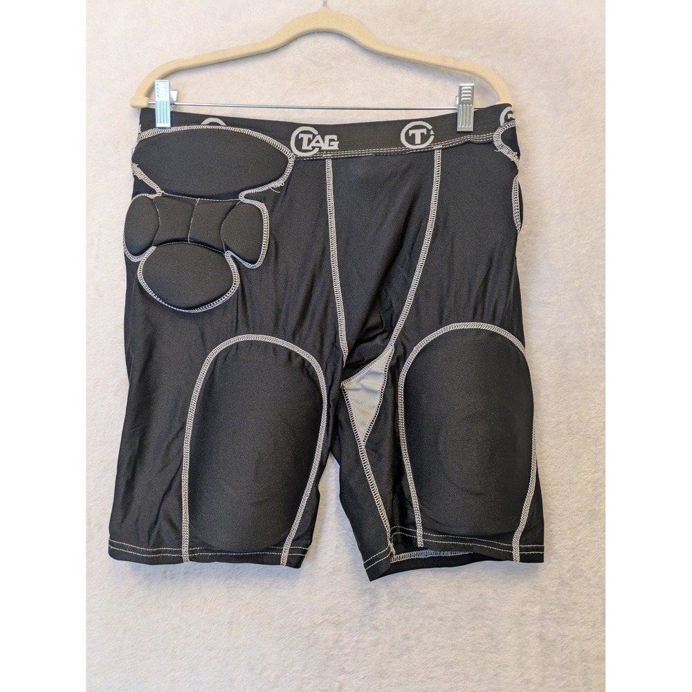 TAG Padded Compression‎ Shorts Men's Adult Large Black Football